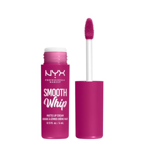 NYX Professional Makeup Smooth Whip Matte Lip Cream, Labial Líquido Cremoso, con Manteca de Karité y Cacao, Acabado Mate, Tono: Bday Frosting