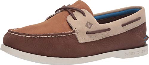 Sperry Mens Authentic Original 2-Eye Plush Boat Casual Shoes - Brown - Size 10 D