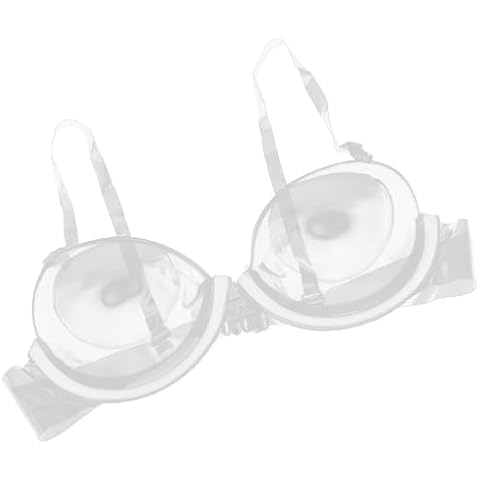FENICAL Invisible Transparent Ultra-fine Strap Plastic Bra Disposable Underwear Bra for Ladies Women Girls (42) Cover