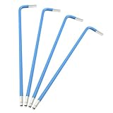 Hordion 4 Pcs 3mm Ball End Hex Key Wrench, L Shaped Long Arm Allen Wrench S2 Steel Repairing Tool for Bicycle Furniture Equipment