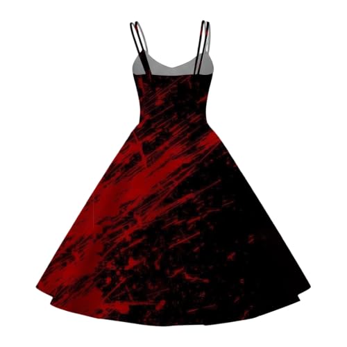 Gothic Witch Costume Women Halloween Costumes Bloody Witch Vampire Renaissance Medieval Suspender Dress - image 4