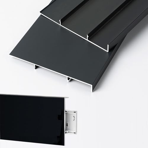 Zócalo de pared de aluminio con canal de cable, fácil instalación para el hogar y la oficina