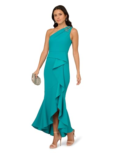 Image of Adrianna Papell Women's Beaded Knit Crepe Gown