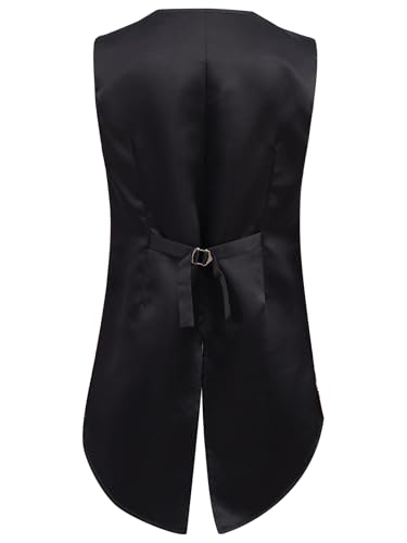 Kids Boys Sequin Tuxedo Tails Vest Sparkly Swallowtail Jacket Waistcoat Sleeveless Tailcoat2