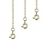 Amberta Set de 3 Rallonges pour Chaînes en Argent Sterling 925 Plaquée Or Jaune 18K - Kit de Chaînes d'Extension 2 mm pour Bracelets et Bracelets de Cheville pour Femme - Longueurs: 25, 50, 100 mm