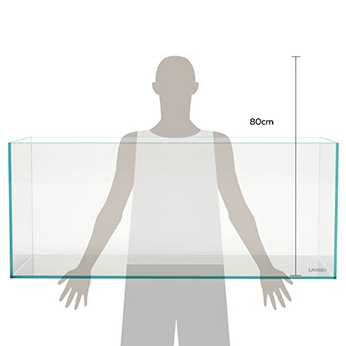 Image of Landen 120P 72.2 Gallon Rimless Low Iron Aquarium Fish Tank, W47.2 x D19.7 x H19.7 (120x50x50cm) 12mm Thickness with Black Nano Foam Leveling mat Included