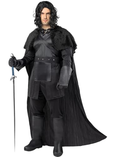 Funidelia | Cape de Jon Snow - Game of Thrones pour homme Jon Snow, Game of Thrones, Films et Cinéma - Accesoires pour Adultes, accessoire pour déguisement - Noir