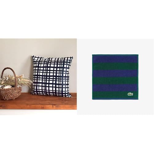 �y���̓��Z�b�g�z�X�^�C���f�R�[��(STYLE Decor) �N�b�V�����J�o�[ 45×45cm �k�� ������� ���킢�� 2���Z�b�g ���~�l�[�g�^�C�v �l�C�r�[ �`�F�b�N �V���v�� W3502510+[���R�X�e] �^�I�� [����] �r�b�O�{�[�_�[�^�I���n���J