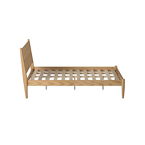 Camaflexi Mid-Century Panel Bed - Queen Size - Scandinavian Oak Finish #TOP3