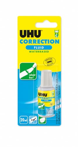 UHU Flacon Correcteur - Liquide De Correction - Application Précise - Flacon Pratique Pourvu D'Un...