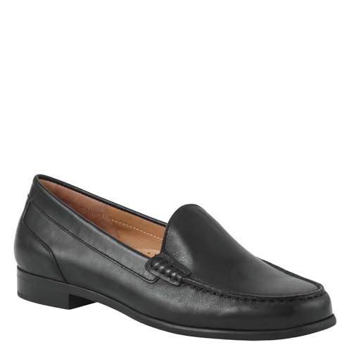 ARRAY Womens Katie Classic Slip-On Leather Loafer 8 M (Medium) Black