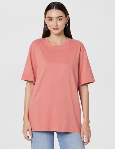 Image of JUNEBERRY 100% Pure Cotton Drop Shoulder Oversized Baggy Fit Half Sleeve Plain Solid Round Neck Multicolor T-Shirt Combo for Women & Girls (Pack of 3) (Sizes S-2XL)