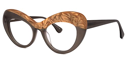 Image of Voogueme Vooglam Thick Cat Eye Blue Light Blocking Glasses for Women, Block UV Anti Eyestrain Eyewear Lolade