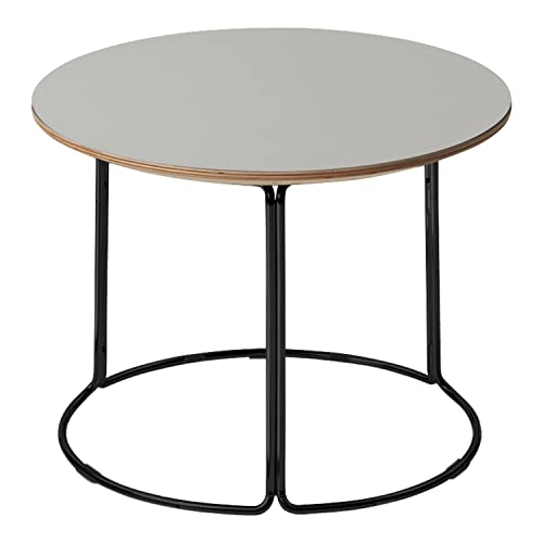 【メーカー配送・設置・組立】コクヨ テーブル CK-750 リノリウム天板 ブラック塗装脚 直径45×高さ33.5cm 天板ペブル T75-B11L-F751