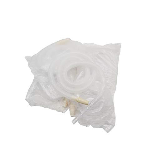 Lote de 5 mangueras de uso individual higiénico para utilizar con todas las shishas y cachimbas, sin nicotina (Blanco semitransparente)