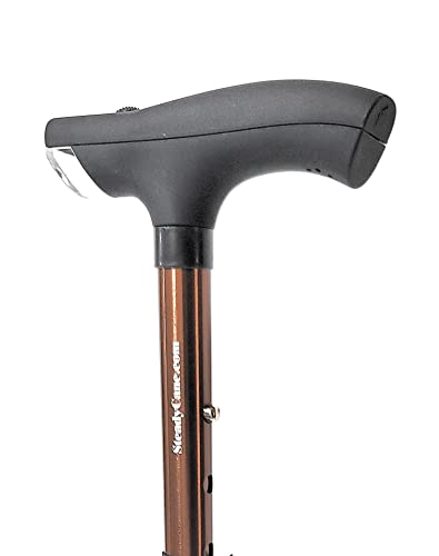 SteadyCane Self-Standing Cane 4 Feet and Light Hurry Before They are Gone - Best Walking Cane - As Seen On TV Cane - Foldable - Adjustable - Wrist Strap (Bronze)