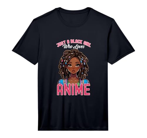 Black Girl African American Anime Girl Teen Locs Performance T-Shirt