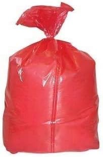 Water Soluble Red Laundry Bags with Dissolving Strip Disposable Linen Bags (1000)