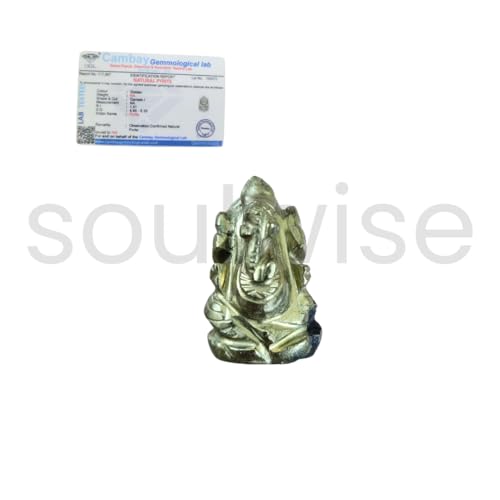 Image of Soulwise Money Magnet Pyrite Ganesha Idol - 1 inch God Statue for Car Dashboard & Office Desk - Vastu & Abundance Gift