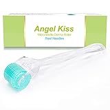 Angel Kiss Derma Roller REAL NEEDLE - 0.3mm Microneedling Roller for Face Body, 192 Individual Stainless Steel Needles, Face Microneedle Roller for Men and Women