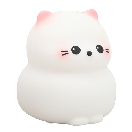 Lámpara de noche silícico con forma de gato y USB recargable miniatura 2