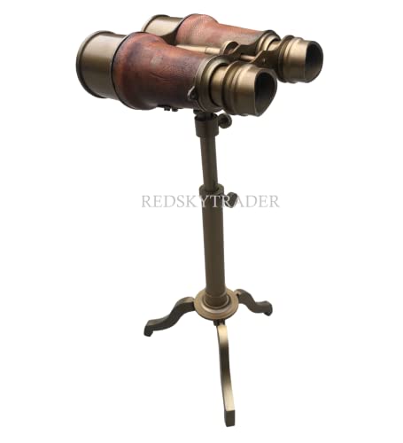 Binoculares Náuticos Antiguos de Latón con Soporte Decorativo miniatura 3