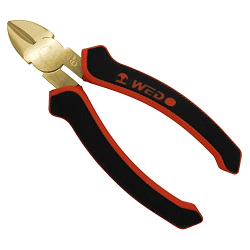 WEDO Non-Sparking Diagonal Cutting Pliers 6Γ’β¬Β, Spark-free Safety Side Wire Cutters Pliers Nippers, Non-Magnetic, Die-Forge, Corrosion Resistant, DIN BAM Standard, Aluminum Bronze WEDO Non-Sparking Diagonal Cutting Pliers 6Γ’β¬Β, Spark-free Safety Side Wire Cutters Pliers Nippers, Non-Magnetic, Die-Forge, Corrosion Resistant, DIN BAM Standard, Aluminum Bronze