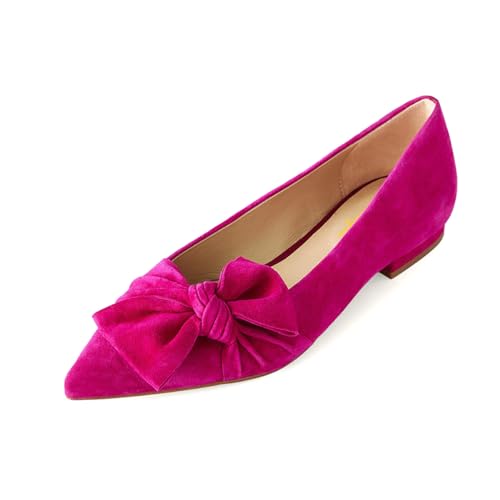 Women’s Knot Pumps Low Block Heel Bows Flats Pointed Toe Slip On Shoes Working Dating Daily Size 4-16 US