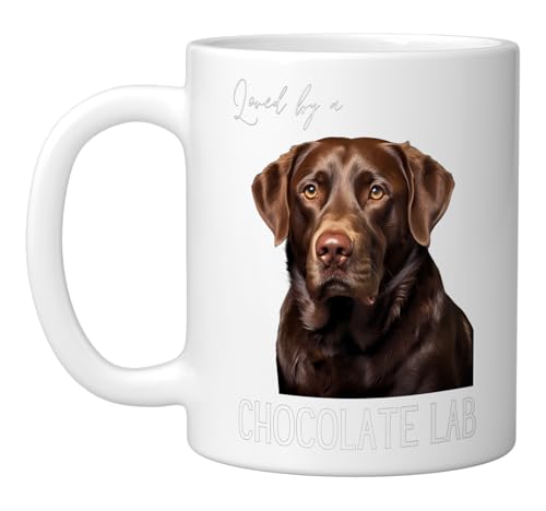 Taza de cerámica para amante de perros Labrador Chocolate miniatura 1