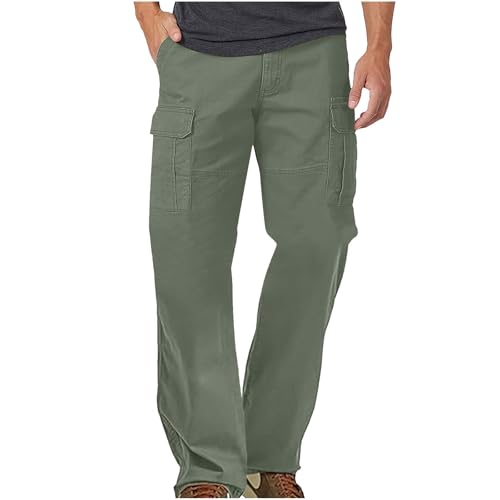 Foweknow Pantalones cargo impermeables para hombre, pantalones de lluvia monocromáticos, pantalones de trabajo modernos, corte regular, versátiles, pantalones de senderismo, deportivos, exteriores, de