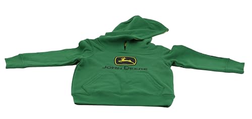John Deere Green Boys Trademark Logo Fleece Green Hoodie Sizes 8, 10/12, 14/164