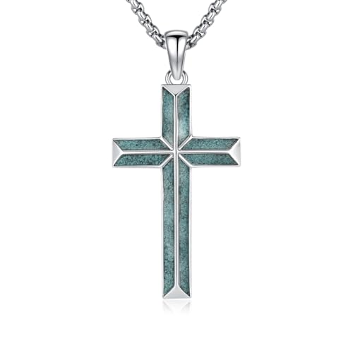 925 Sterling Silver Cross Necklace with 2.5mm 22