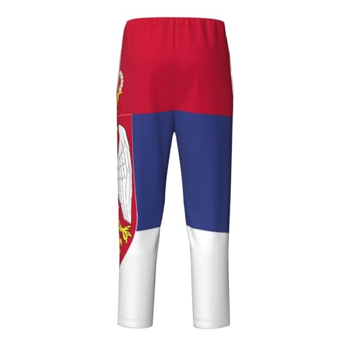 Two Tone American Kids Full Print Bottoms ，Soft Cotton-Like Fabric, Elastic Waist For Casual Play And Daily Wear2