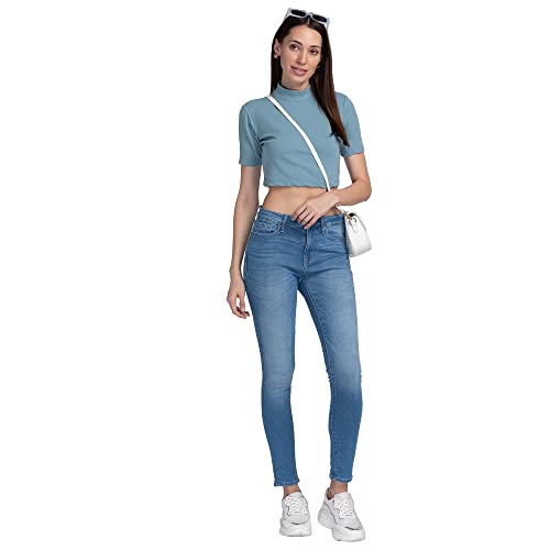 Image of Spykar Womens Mid Rise Super Slim Fit Jeans