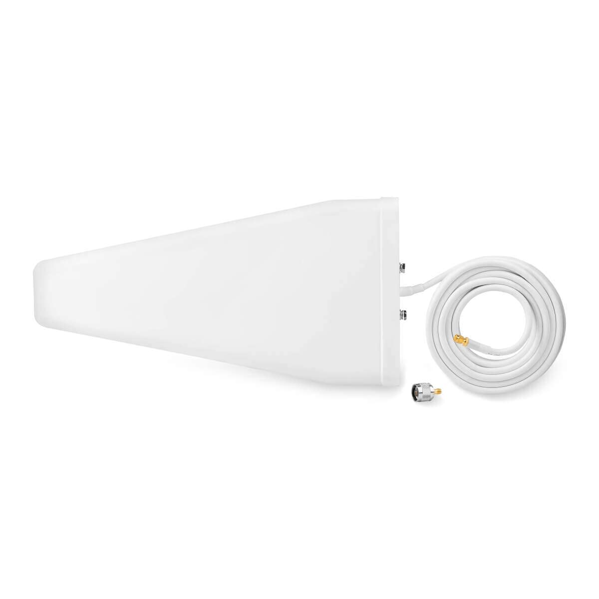 AY11C-10 Antenna da esterno 11 dBi 3G/4G LTE Yagi LPDA Direzionale 698-2700MHz per telefono cellulare ripetitore amplificatore router 4G, SMA-Maschio + adattatore N-Maschio, 10m Cavo