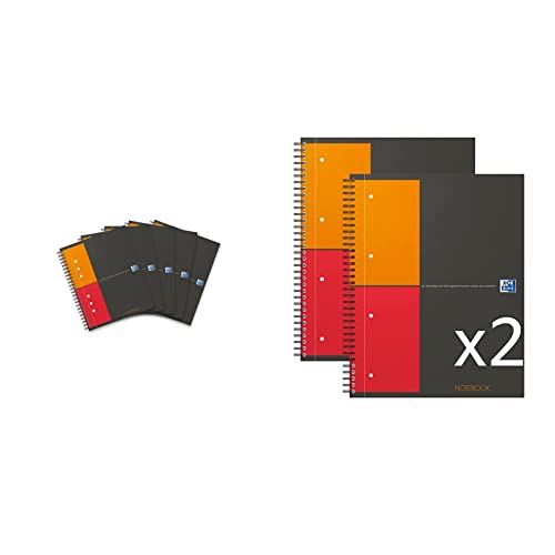 Cahiers Oxford International A4+ et A5+ petits carreaux 5x5 pour bloc-notes de bureau