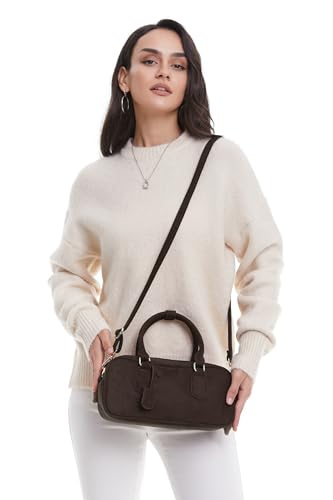 JOLLQUE Suede Crossbody Bag for Women,Autumn Winter Handbags Purse,Fashion Small Designer Shoulder Bag3
