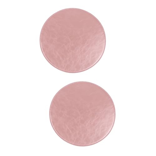 Tapis de souris cuir rose doré élégant avec envers microfibre anti-rayures