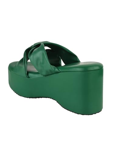 Image of SilverArrow Casual and Classy Platform Heels Chunky Heel Sandals Light Weight Comfortable & Trendy Party Wedges Heels for Girls & Women