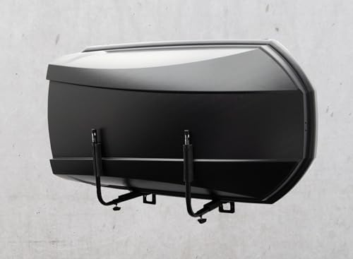 FISCHER Wandhalterung Dachbox, Halter aus Metall, mit Montagematerial, platzsparende Aufbewahrung für Garage und Keller, vielseitig verwendbar, max. Tragkraft 40 kg, schwarz