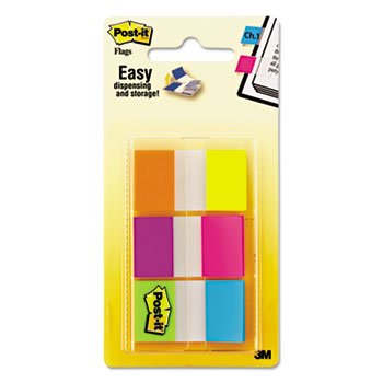 3M Page Flags in Portable Dispenser, Assorted Brights, 60 Flags/Pack