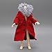 1/12 Scale Female Clothes Red Fur Collar Trench Coat Clothing Model for 6-inches Action Figure Body, Fashion Stylish Windbreaker Jacket 6