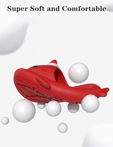 Jfxgjuv Ice Cream Topper Shark Slipper, Ice Cream Shark Slides, Shark Slides with 3D Funny Fins, Unisex Cloudy Shark Slippers, EVA Open Toe Shower Pool Beach Shoes3