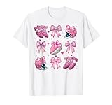 Womens Pink Coquette Bow Rugby Football Gifts