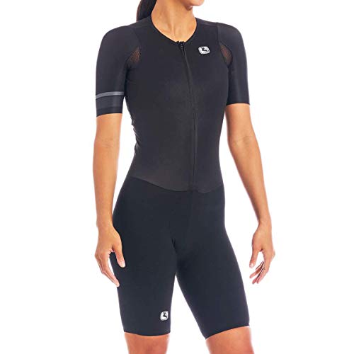 Giordana Women's NX-G Short Sleeve Cycling Road Suit, Black, L