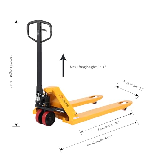 Aequanta A-1006 Manual Pallet Jack 5500Lbs Capacity Professional Pallet Truck 21 Inch W X 48 Inch L Fork Size thumb #1