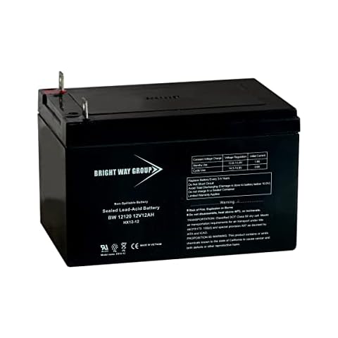 Bright Way Group 12V 12AH SLA Deep Cycle Rechargeable Battery BW12120 NB Nut and Bolt Terminals Generator Cover