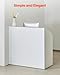VEVOR Reception Desk, 46 Inch Rectangular Front Counter Table, Office Reception Desk, Retail Counter and Front Reception Counter, for Checkout, Lobby, Beauty Salon and Office, White