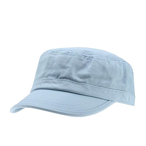 Image of The Vintage Year Heavy Stitching Washed Cotton Cadet Hat - Durable Military Baseball Cap for Men & Women, Outdoor Casual Wear