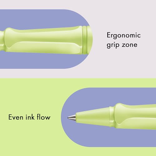 Image of Lamy Safari Spring Green Roller Ball Pen with Medium M63 black refill